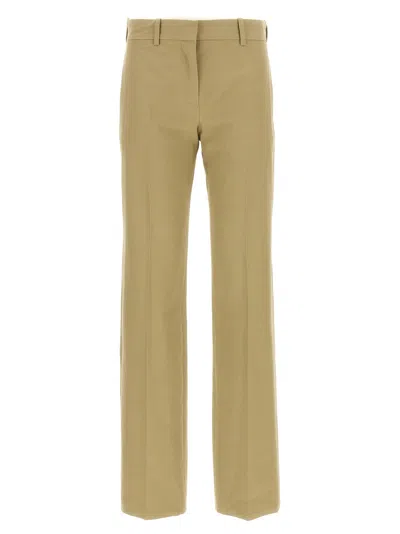 The Row Creased Selvie Pants With Loops And Pockets In Beige