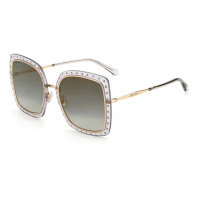 Jimmy Choo Eyewear Dany Square Frame Sunglasses In Gold