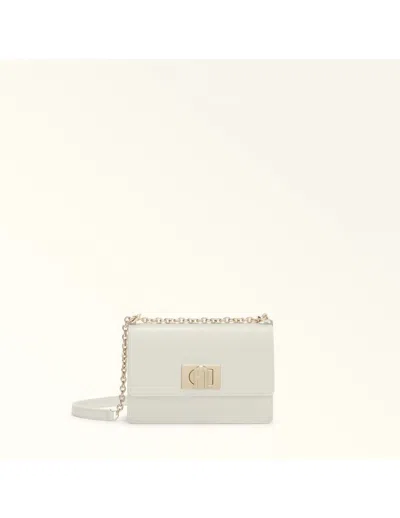 Furla 1927 Mini Leather Crossbody Bag Cream Color In Beige