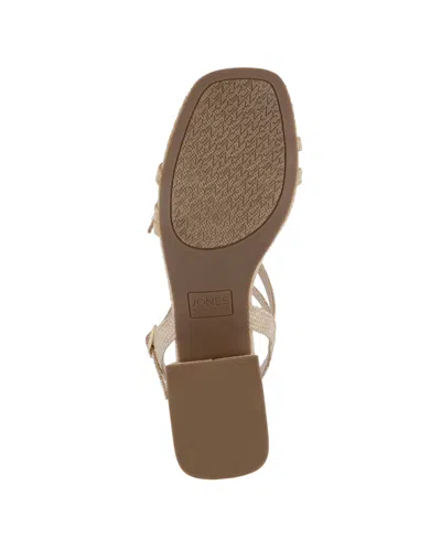 Jones New York Women's Unasyn Block Heel Strappy Dress Sandals In Natural Raffia