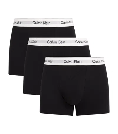 Calvin Klein Modern Air Active 3 Pack Long Boxer Briefs In Black
