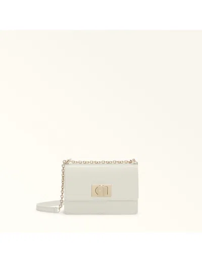 Furla 1927 Mini Leather Crossbody Bag Cream Color In Beige