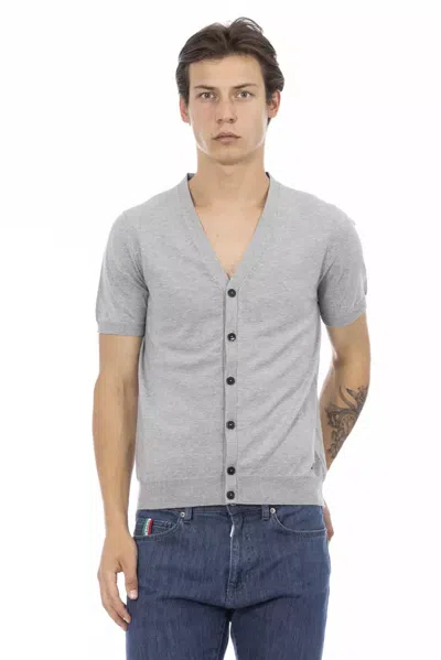 Baldinini Trend Gray Cotton Sweater In Gray
