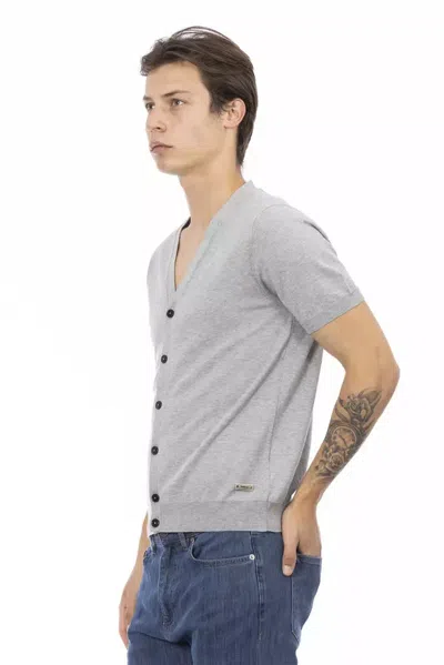 Baldinini Trend Gray Cotton Sweater In Gray