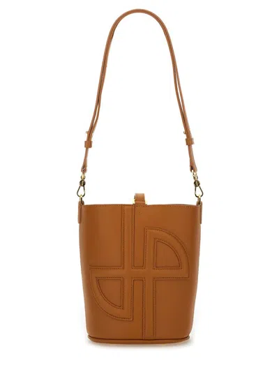 Patou Small Jp Bucket Bag In Brown