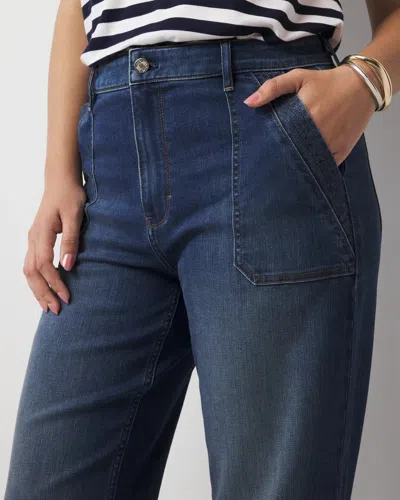 White House Black Market Extra High-rise Novelty Pocket Trousers Jeans In Viva Dark Wash Denim