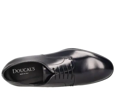 Doucal's Man Lace-up Shoes Midnight Blue Size 6.5 Soft Leather In Blue