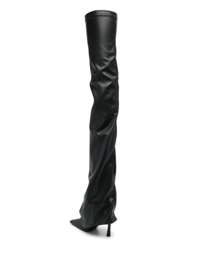 Attico 95mm "robin Otk" Thigh-length Boots In Black