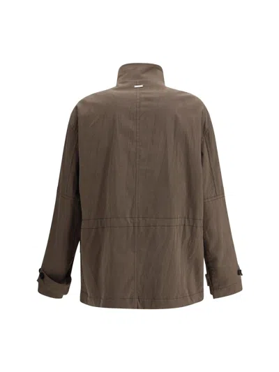 Ferragamo Cotton Jacket In Brown