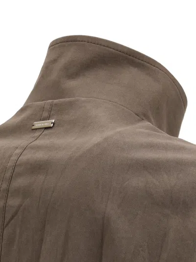 Ferragamo Cotton Jacket In Brown