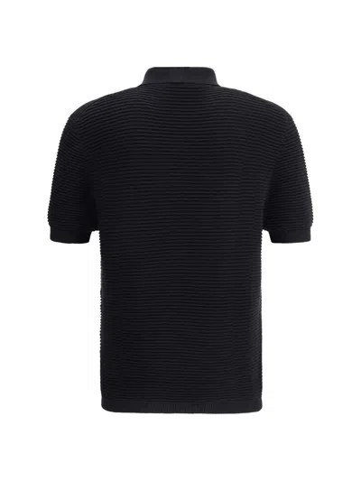 Shop Kiton Polo Shirts In Black