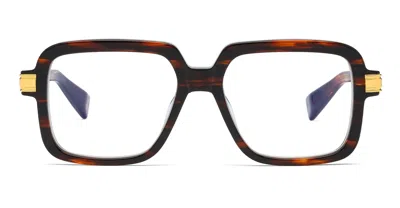 Balmain Françoise - Brown Swirl / 18k Gold Rx Glasses In Brown, Gold