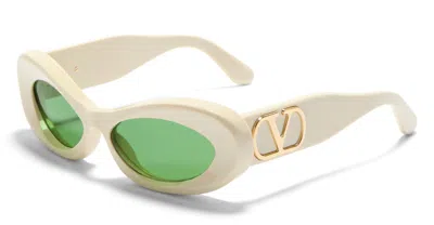Valentino Sunglasses In Beige
