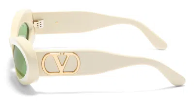 Valentino Sunglasses In Beige