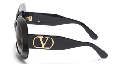 Valentino Vls-180a - Black / V-light Gold Sunglasses In Black
