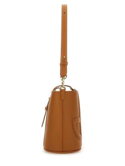 Patou Small Jp Bucket Bag In Brown