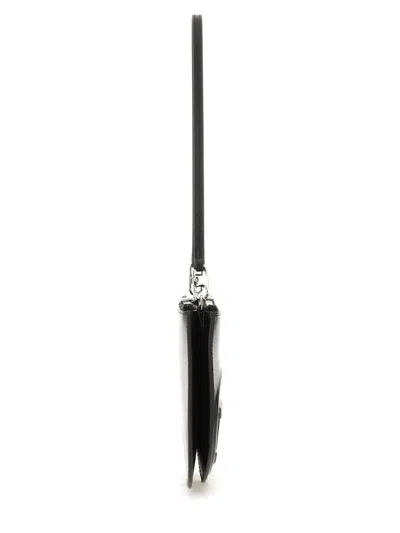 Diesel Embossed Leather Shoulder Bag With Zip Closure In Black
