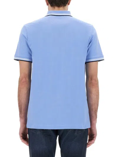 Hugo Boss Boss Slim Fit Stretch Cotton Polo In Blue