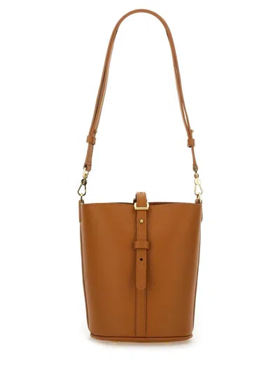 Patou Small Jp Bucket Bag In Brown