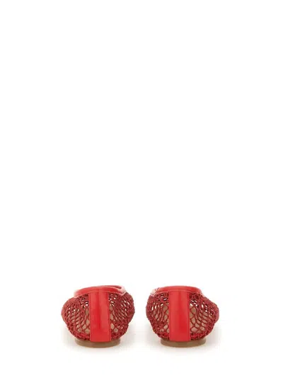 Staud Alba Ballet Flats Red Netting In Red