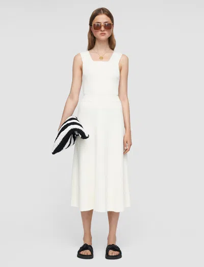 Joseph Linen Cardigan Stitch Skirt In Ivory