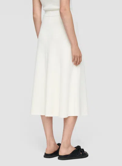Joseph Linen Cardigan Stitch Skirt In Ivory
