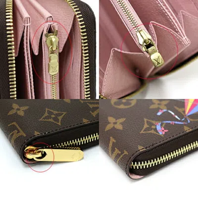 Pre-owned Louis Vuitton Monogram Brown Rose Ballerine Monogram Long Wallet (bi-fold) () In Brown, Rose Ballerine