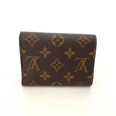 Pre-owned Louis Vuitton Monogram Brown Rose Ballerine Monogram Wallet (tri-fold) () In Brown, Rose Ballerine