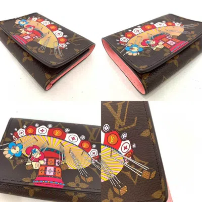 Pre-owned Louis Vuitton Monogram Brown Rose Ballerine Monogram Wallet (tri-fold) () In Brown, Rose Ballerine