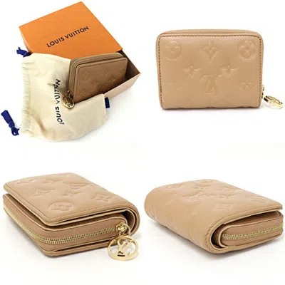Pre-owned Louis Vuitton Monogram Camel Gold Monogram Leather Bill Wallet (bi-fold) () In Camel, Gold, Monogram