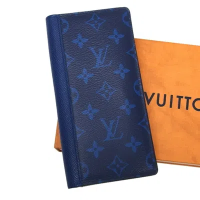 Pre-owned Louis Vuitton Monogram Cobalt Monogram Taigarama Long Wallet (bi-fold) ()