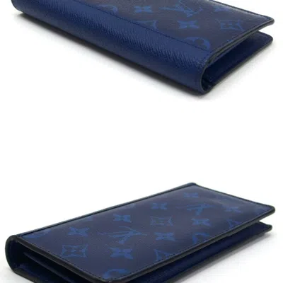 Pre-owned Louis Vuitton Monogram Cobalt Monogram Taigarama Long Wallet (bi-fold) ()