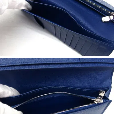 Pre-owned Louis Vuitton Monogram Cobalt Monogram Taigarama Long Wallet (bi-fold) ()