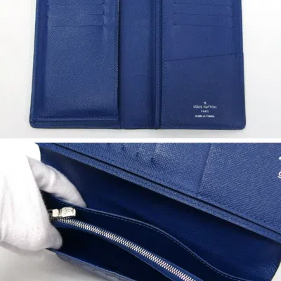 Pre-owned Louis Vuitton Monogram Cobalt Monogram Taigarama Long Wallet (bi-fold) ()