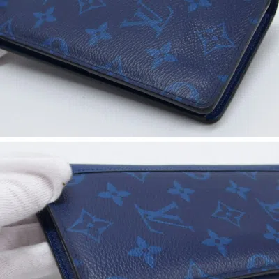 Pre-owned Louis Vuitton Monogram Cobalt Monogram Taigarama Long Wallet (bi-fold) ()