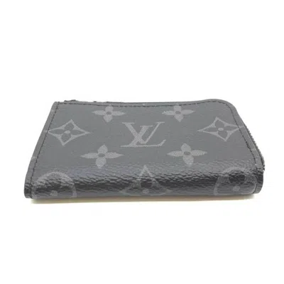 Pre-owned Louis Vuitton Monogram Eclipse Black Gray Monogram Eclipse Coin Purse/coin Case () In Black, Gray