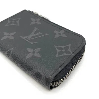 Pre-owned Louis Vuitton Monogram Eclipse Black Gray Monogram Eclipse Coin Purse/coin Case () In Black, Gray