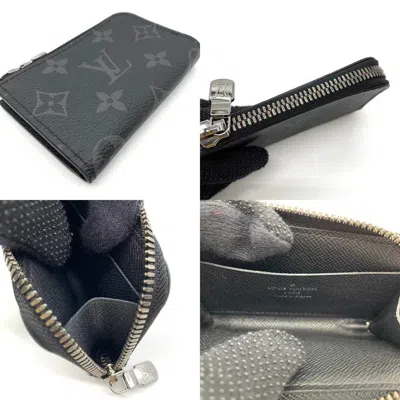 Pre-owned Louis Vuitton Monogram Eclipse Black Gray Monogram Eclipse Coin Purse/coin Case () In Black, Gray