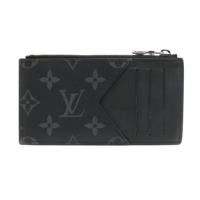 Pre-owned Louis Vuitton Monogram Eclipse Black Monogram Eclipse Monogram Eclipse Coin Purse/coin Case (pre-own In Black, Monogram Eclipse