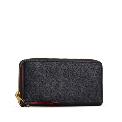 Pre-owned Louis Vuitton Monogram Empreinte Marine Rouge Monogram Navy Red Color Leather Wallet (bi-fold) (pre- In Marine Rouge, Monogram, Navy, Red Color
