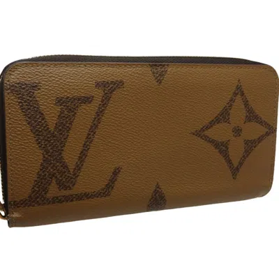 Pre-owned Louis Vuitton Monogram Reverse Brown Canvas Long Wallet (bi-fold) ()