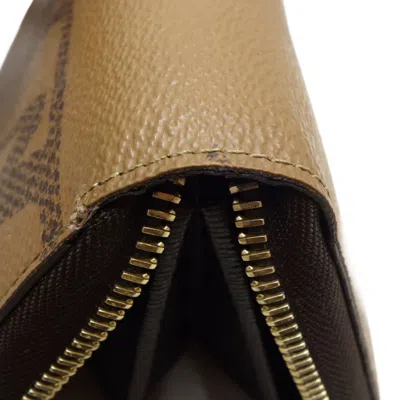 Pre-owned Louis Vuitton Monogram Reverse Brown Canvas Long Wallet (bi-fold) ()
