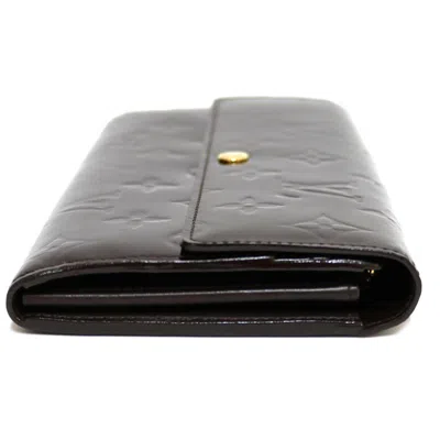 Pre-owned Louis Vuitton Monogram Vernis Amarante Purple Monogram Vernis Long Wallet (bi-fold) () In Amarante, Purple