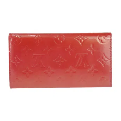Pre-owned Louis Vuitton Monogram Vernis Framboise Gold Monogram Vernis Long Wallet (bi-fold) () In Framboise, Gold