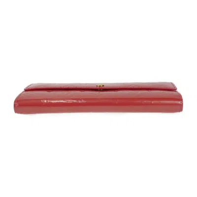 Pre-owned Louis Vuitton Monogram Vernis Framboise Gold Monogram Vernis Long Wallet (bi-fold) () In Framboise, Gold
