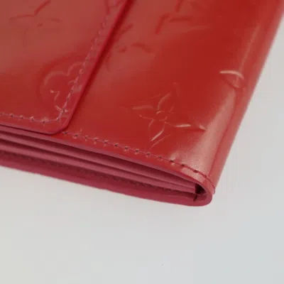 Pre-owned Louis Vuitton Monogram Vernis Framboise Gold Monogram Vernis Long Wallet (bi-fold) () In Framboise, Gold