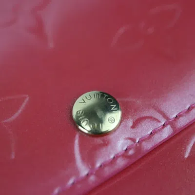 Pre-owned Louis Vuitton Monogram Vernis Framboise Gold Monogram Vernis Long Wallet (bi-fold) () In Framboise, Gold