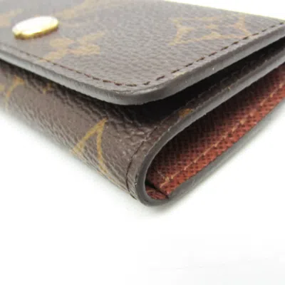 Pre-owned Louis Vuitton Multiclés 4 Brown Canvas Wallet  ()