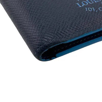 Pre-owned Louis Vuitton Navy Leather Bill Wallet (bi-fold) ()