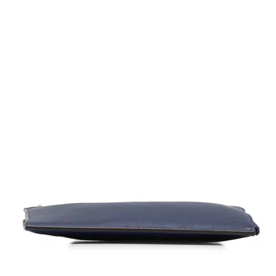 Pre-owned Louis Vuitton Navy Leather Clutch Bag ()